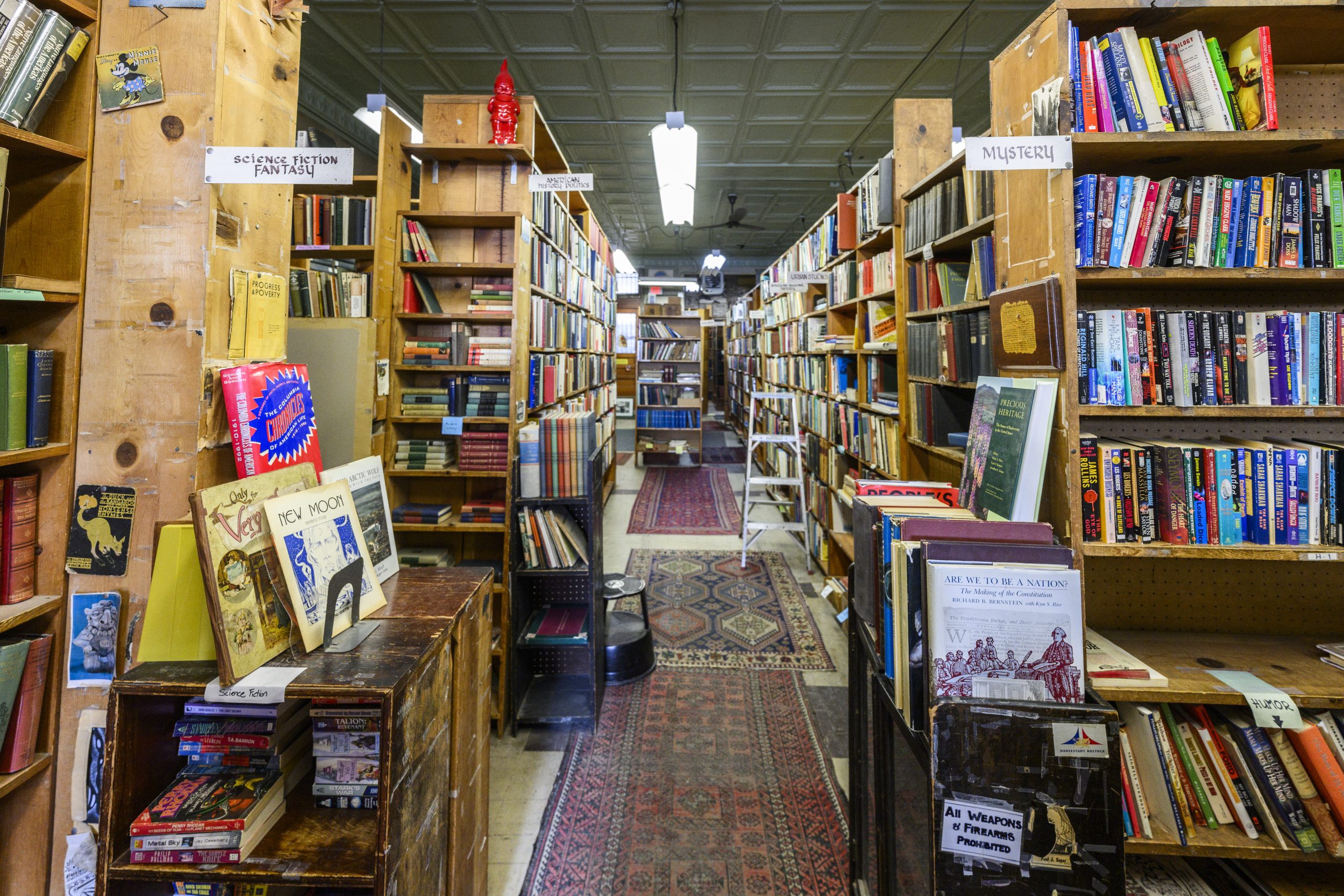 Library shelves filled with books-Link to Publications
